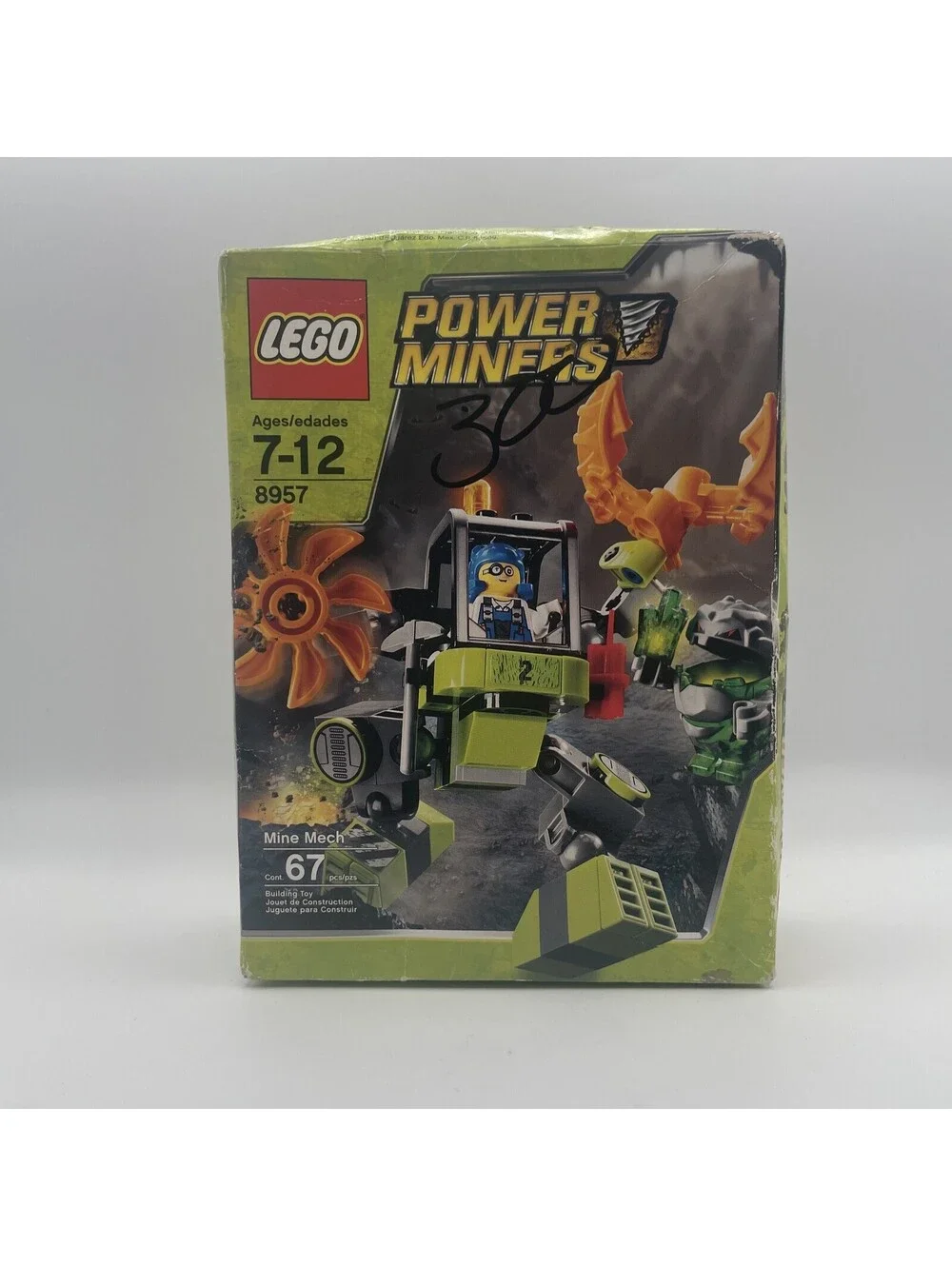 Lego Power Miners Mine Mech 8957 Boulderax  Set #2 green crystal dynamite 2009